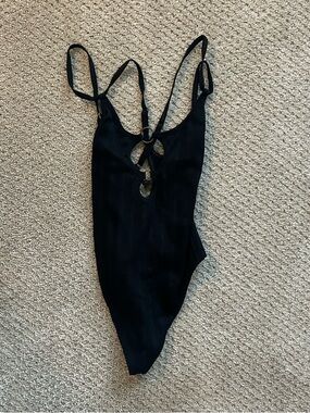 Urban Outfitters Out From Under Ophelia Keyhole Bodysuit Black Size: XS